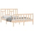 Estructura de cama de matrimonio con cabecero madera