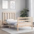 Estructura de cama sin colchón madera maciza de pino 100x200