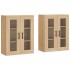 Armarios de pared 2 uds madera de ingeniería roble