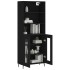 Aparador alto madera contrachapada negro 69,5x34x180