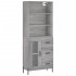Aparador alto madera contrachapada gris sonoma 69,5x34x180