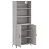 Aparador alto madera contrachapada gris sonoma 69,5x34x180