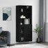 Aparador alto madera contrachapada negro 69,5x34x180