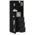 Aparador alto madera contrachapada negro 69,5x34x180