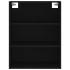 Aparador alto madera contrachapada negro 69,5x34x180