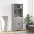 Aparador alto madera contrachapada gris sonoma 69,5x34x180