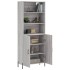 Aparador alto madera contrachapada gris sonoma 69,5x34x180