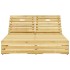 Tumbona doble y cojines verde brillante madera pino