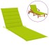 Tumbona doble y cojines verde brillante madera pino