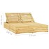 Tumbona doble y cojines verde brillante madera pino