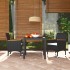 Juego muebles jardín 3 pzas con cojines ratán sintético