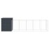 Caseta perros con corral acero galvanizado gris 165x659x181