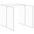 Caseta perros con corral acero galvanizado gris 165x659x181