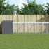 Gallinero con corral acero galvanizado gris 110x1221x110