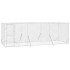 Perrera de exterior acero galvanizado plateado 6x2x2