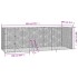 Perrera de exterior acero galvanizado plateado 6x2x2