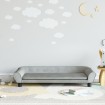 Sofá para niños de terciopelo gris claro 100x50x26 cm