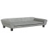 Sofá para niños de terciopelo gris claro 100x50x26