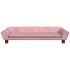 Sofá para niños de terciopelo rosa 100x50x26