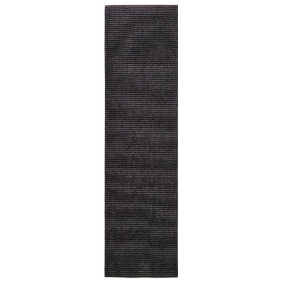 Alfombra de sisal para rascador negro 80x300