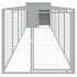 Caseta perros corral acero galvanizado gris claro