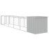 Caseta perros corral acero galvanizado gris claro