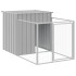 Caseta perros corral acero galvanizado gris claro