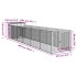 Caseta perros corral acero galvanizado gris claro