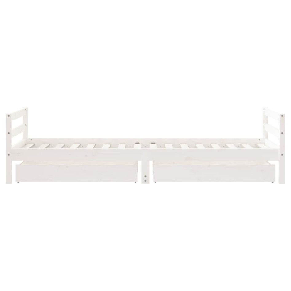 Estructura cama niños con cajones madera pino blanco 80x200