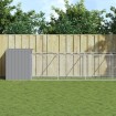 Caseta perro corral acero galvanizado gris claro 110x1017x110cm