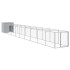 Caseta perro corral acero galvanizado gris claro