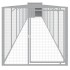 Caseta perro corral acero galvanizado gris claro