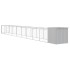 Caseta perro corral acero galvanizado gris claro