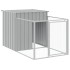 Caseta perro corral acero galvanizado gris claro