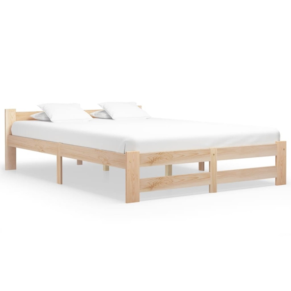 Estructura de cama de madera maciza de pino 180x200
