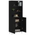 Aparador alto madera contrachapada negro 69,5x34x180