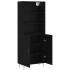 Aparador alto madera contrachapada negro 69,5x34x180