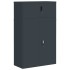 Armario archivador de acero gris antracita 90x40x145