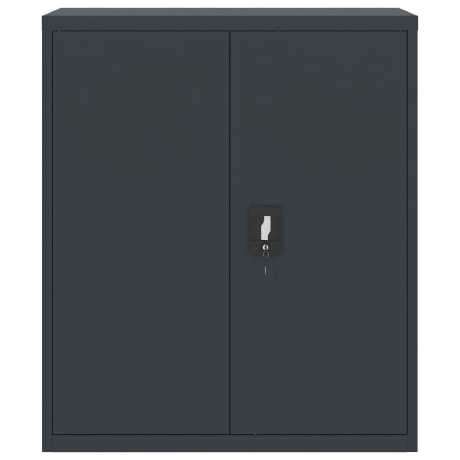 Armario archivador de acero gris antracita 90x40x145