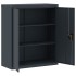 Armario archivador de acero gris antracita 90x40x145