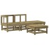 Juego de muebles de jardín 4 pzas madera de pino