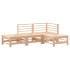 Juego de muebles de jardín 4 piezas madera maciza de