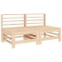 Juego de muebles de jardín 4 piezas madera maciza de