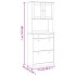 Aparador alto ALTA madera maciza de pino blanco 77x35x188