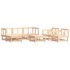 Juego de muebles de jardín 7 piezas madera maciza de