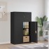Armario archivador de acero negro 90x40x145