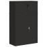 Armario archivador de acero negro 90x40x145