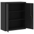 Armario archivador de acero negro 90x40x145