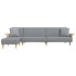 Sofá cama en forma de L tela gris claro 279x140x70