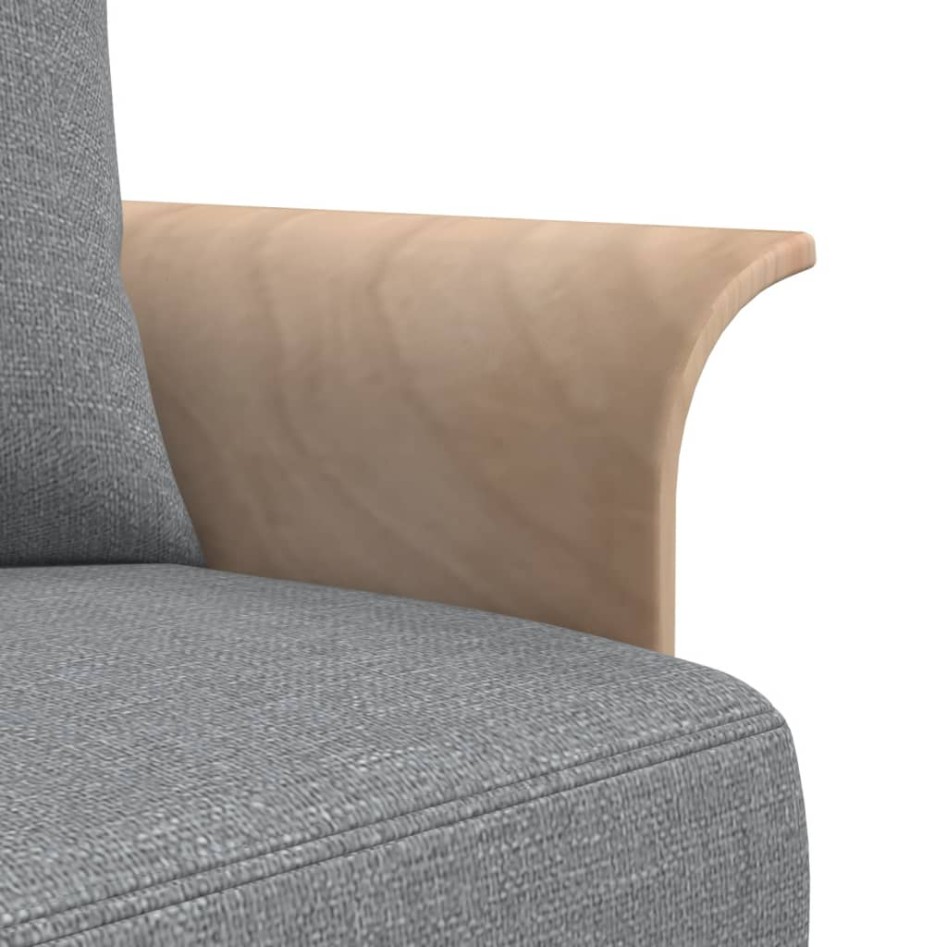 Sofá cama en forma de L tela gris claro 279x140x70